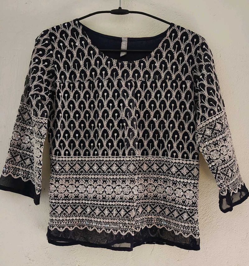 Embroidered Chikankari Causal Top