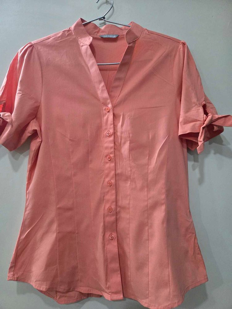 Peach Shirt Marks &amp; Spencer