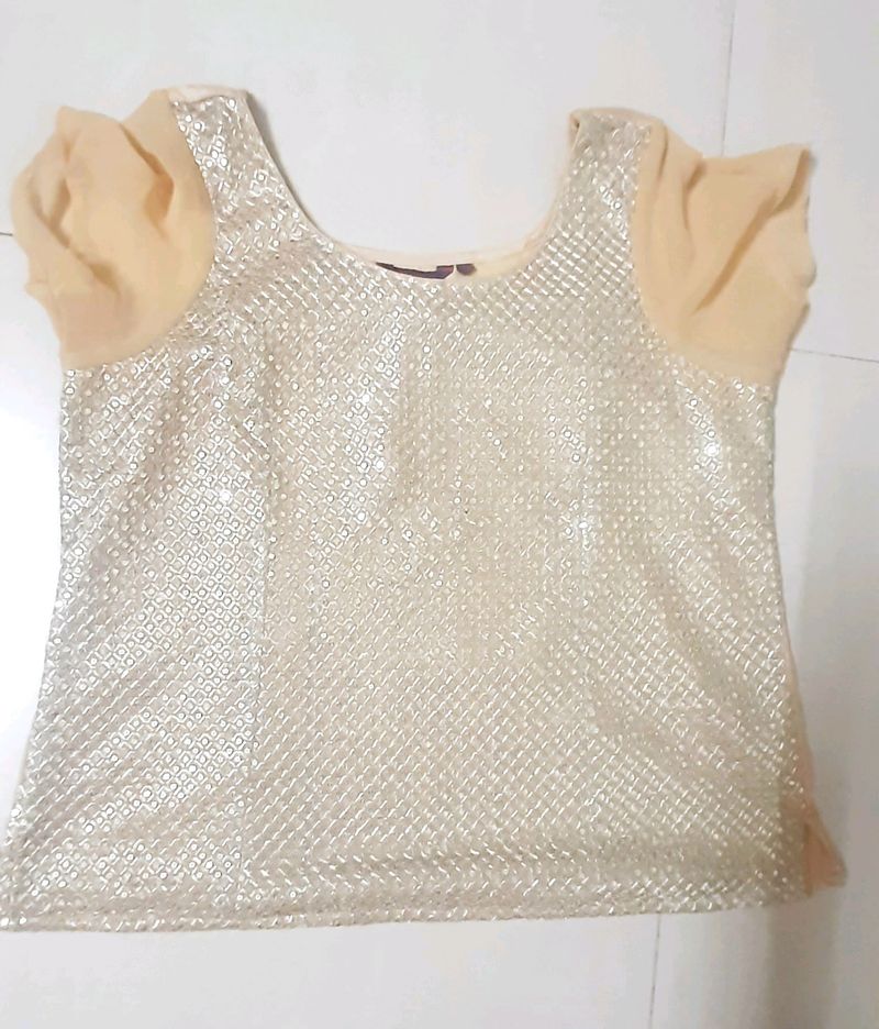 Top Srishti Golden Party Wear