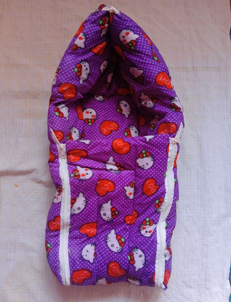 Hello Kitty Baby Carrying cum Sleeping Bed -Velvet