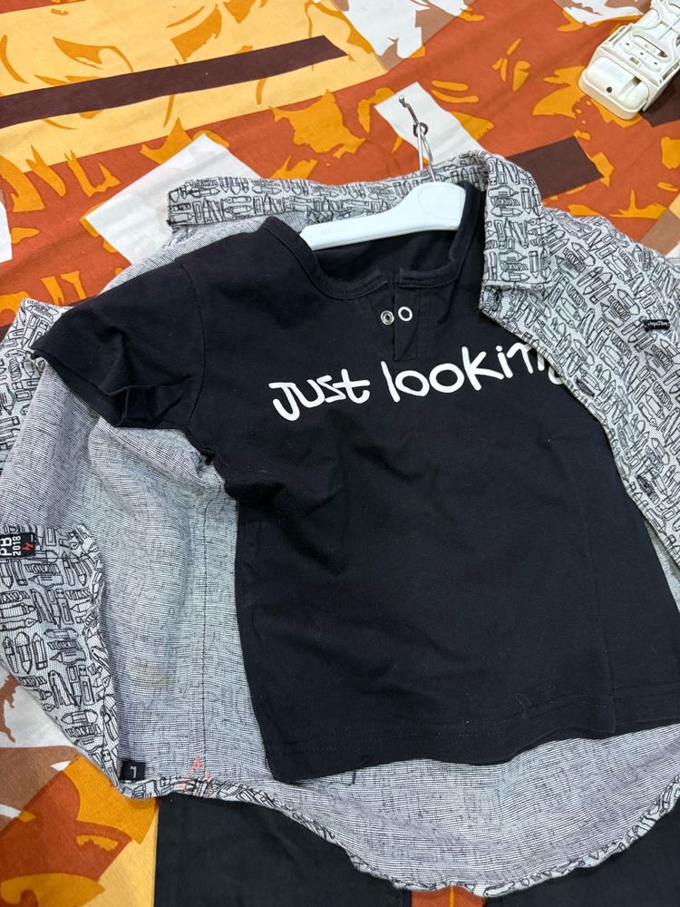 Boy&#39;s Shirt and Tee Combo