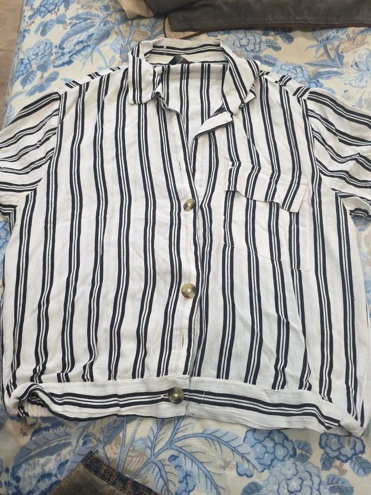 Striped Button-Down Shirt