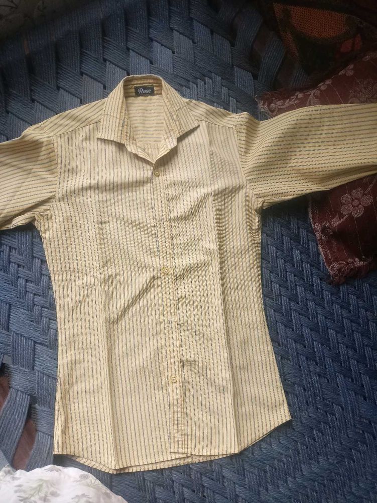 Rose Men&#39;s Striped Button-Down Shirt