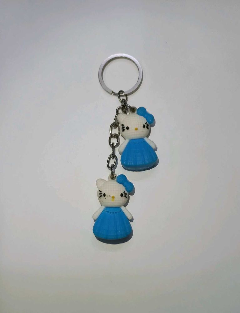Blue Hello Kitty Keychain
