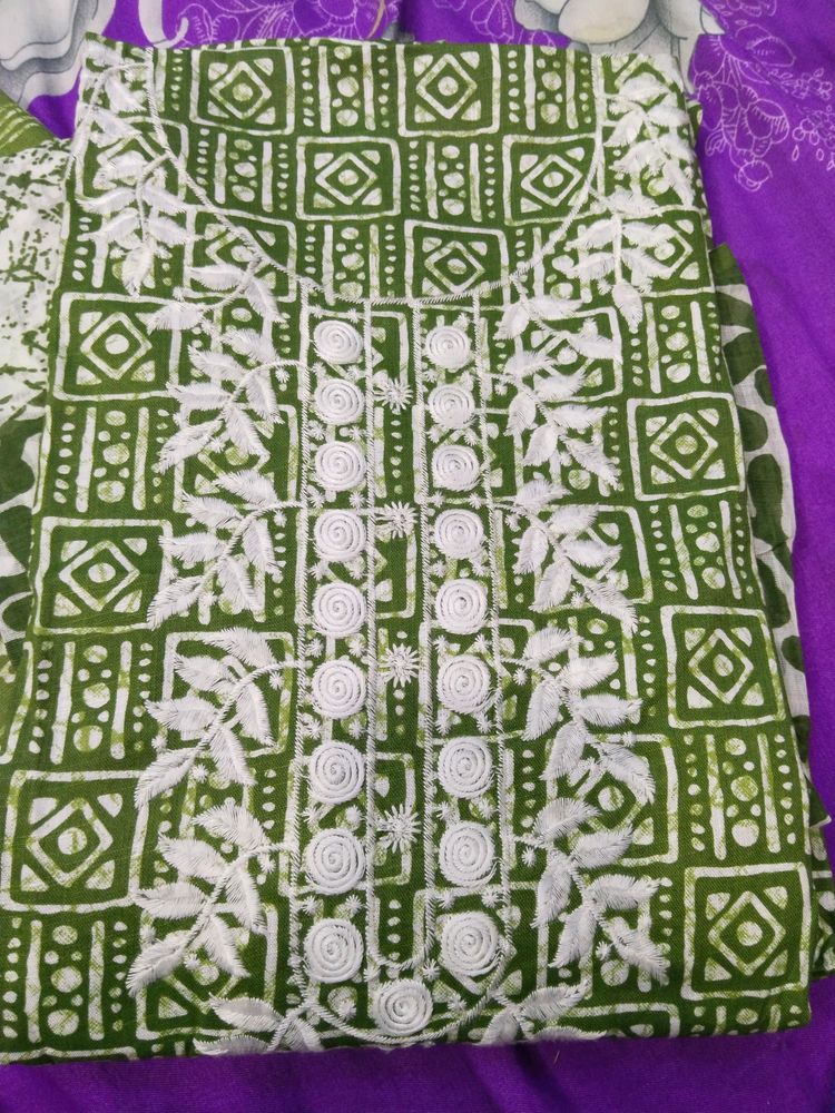 Kashmiri Neck Work Dress Material