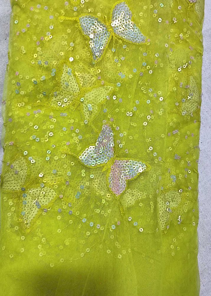 2 Meter Butterfly Sequined Net Fabric