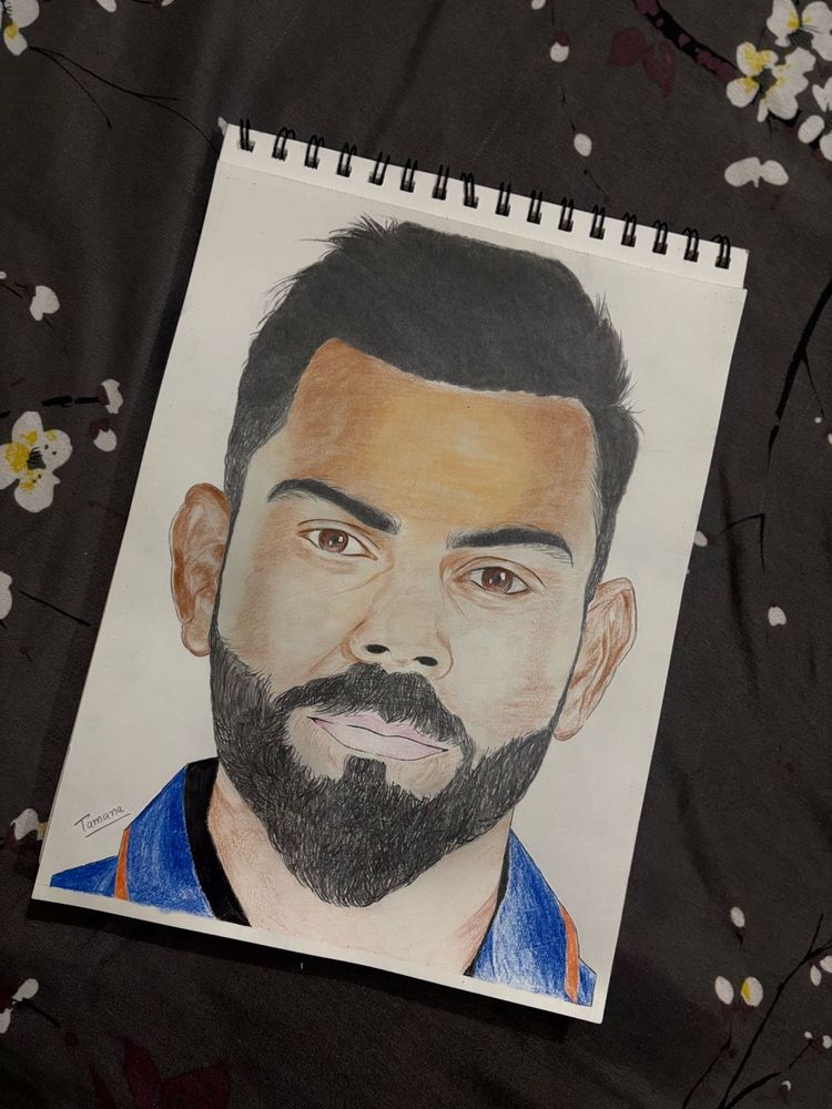 Virat Kohli Portrait Drawing