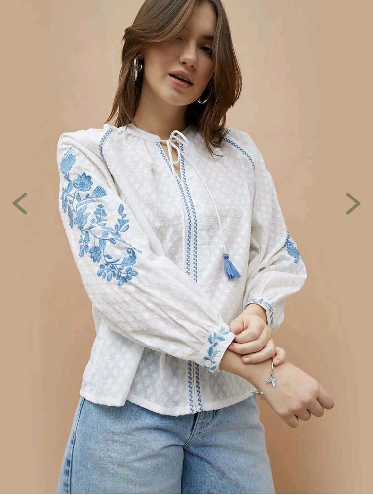 Embroidered Peasant Blouse
