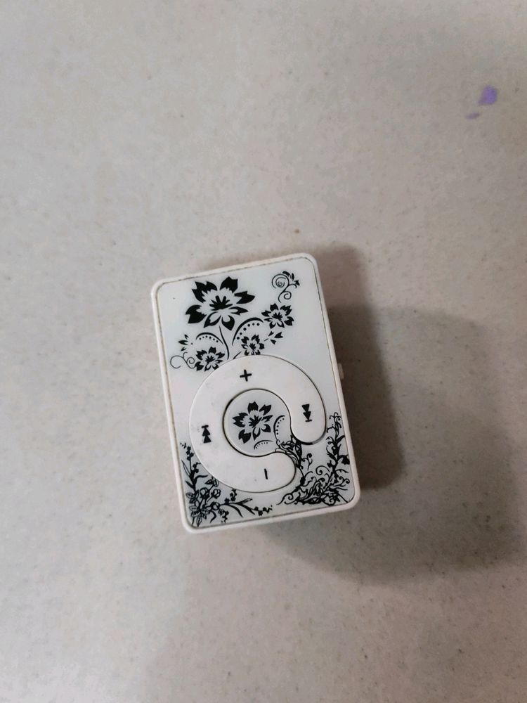 Printed Black And White Music Player
