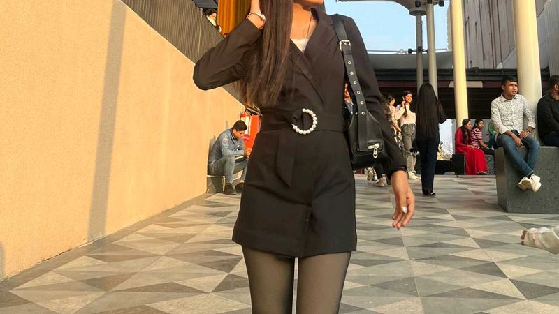 Chic Black Blazer Dress