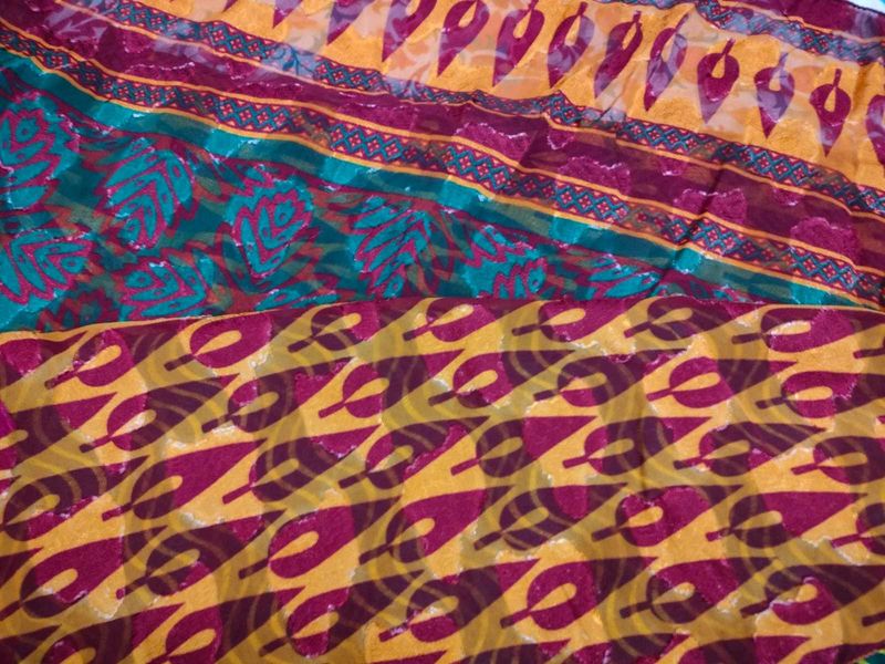 Colorful Saree with Blouse