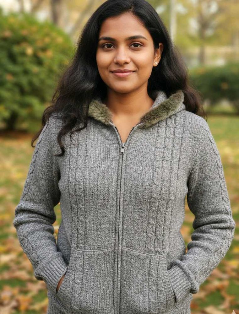 New Imported Gray Zip-Up Hoodie