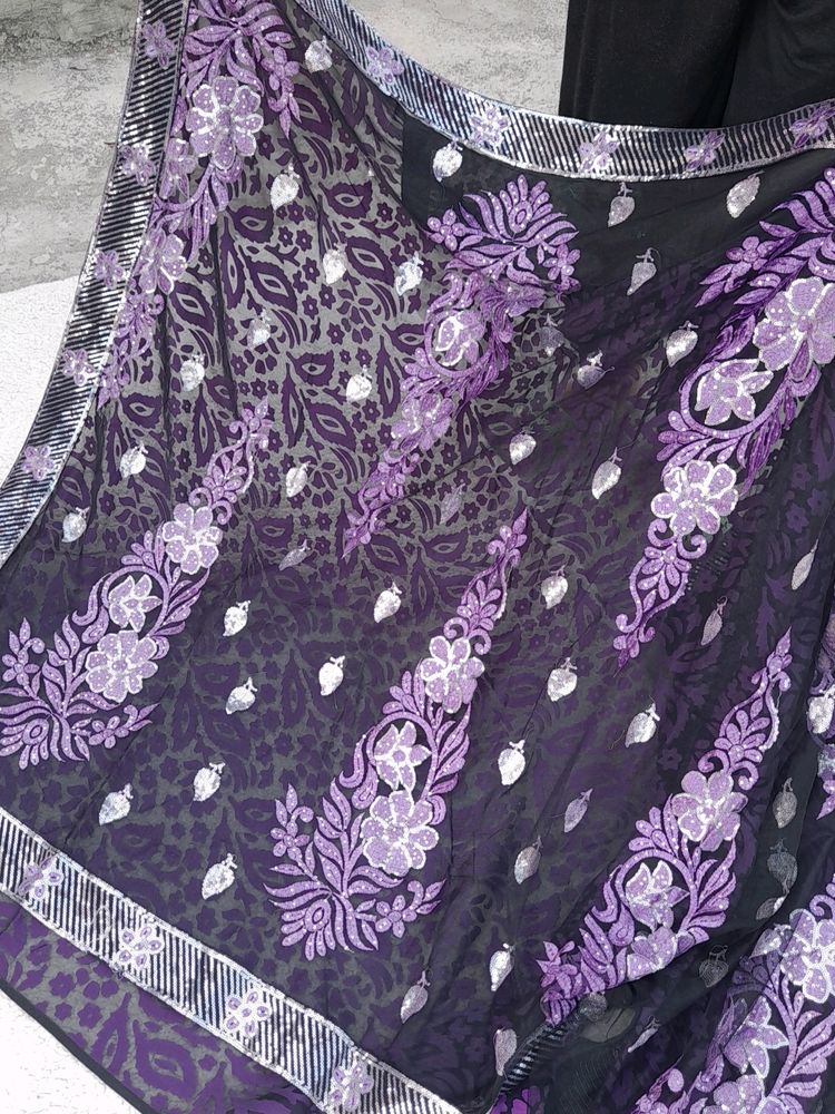 Very Light Sequince Net Saree