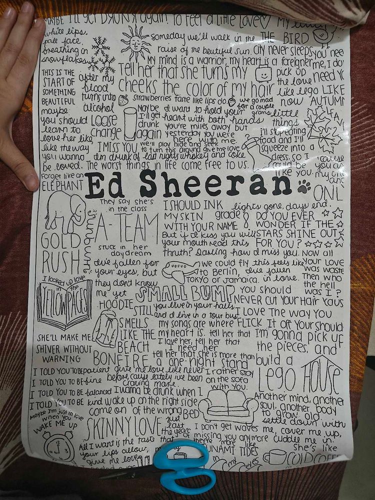 Ed Sheeran Lyric Poster