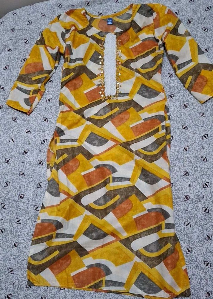 Geometric Print Kurta