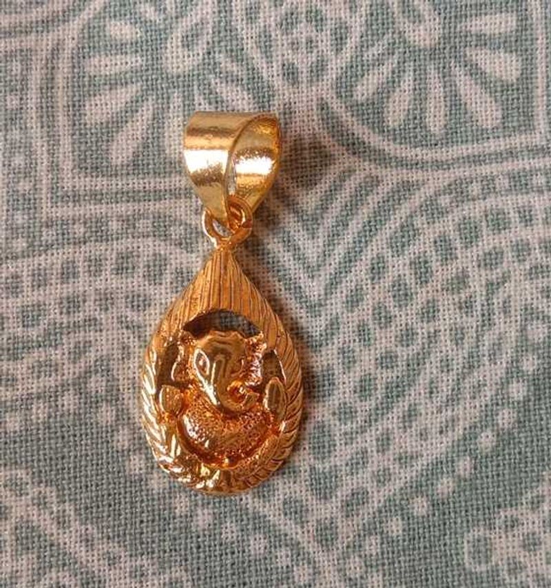 Gold Ganesha Pendant