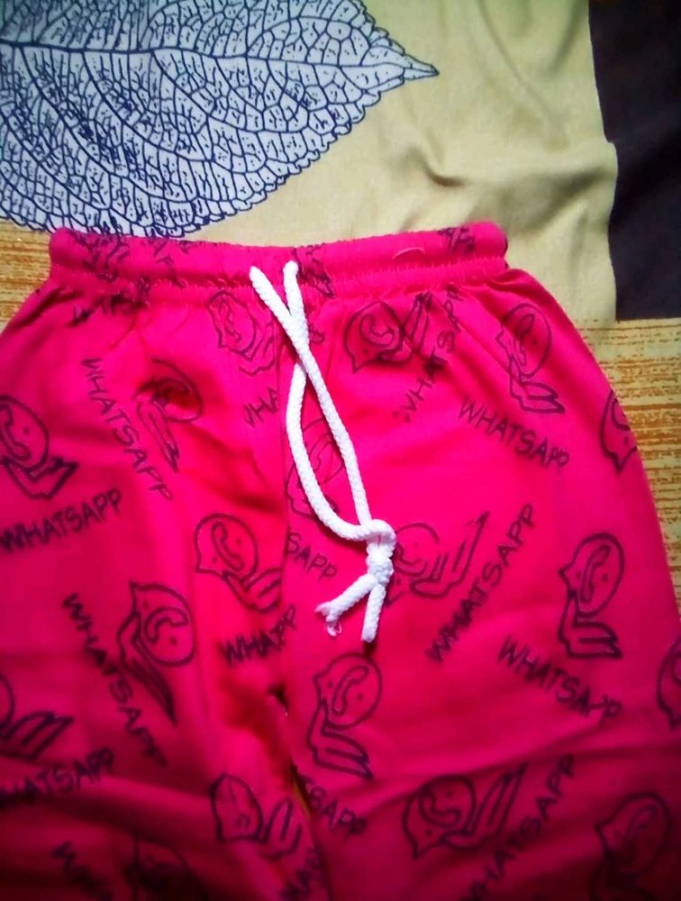 Dark Pink Cotton Lower For Baby Girl