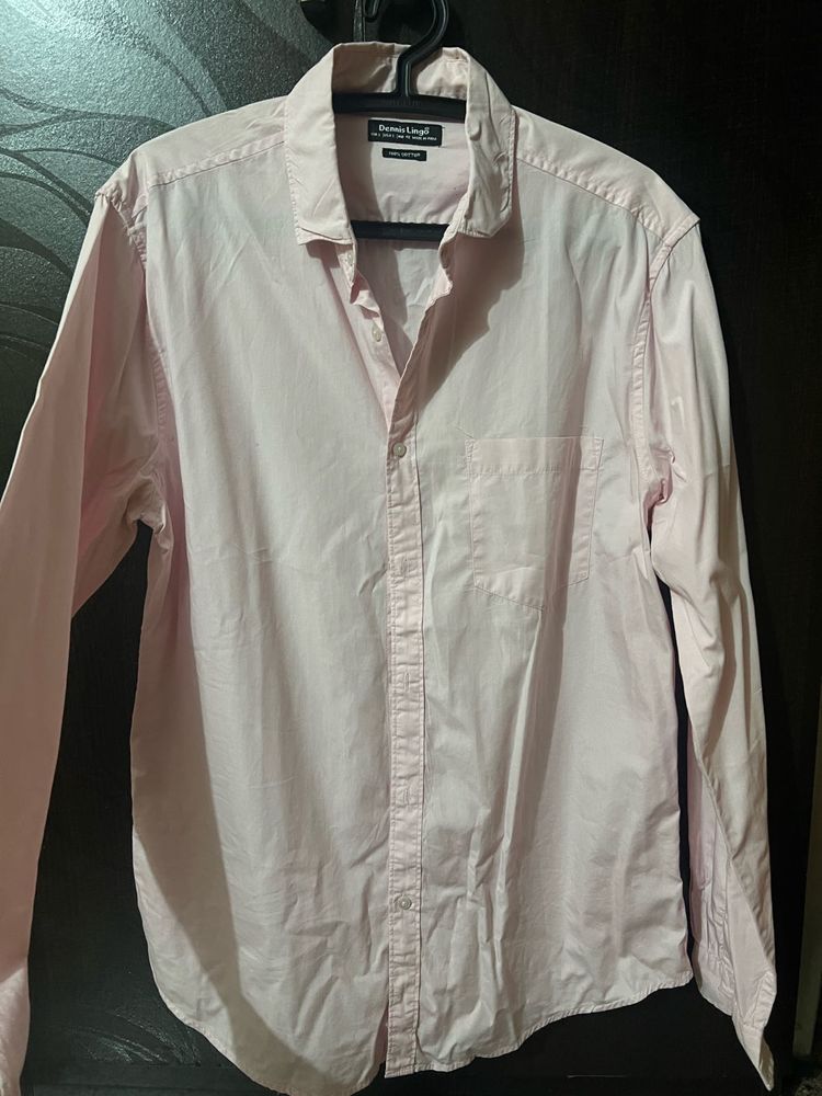 Dennis Lingo Pink Casual Shirt