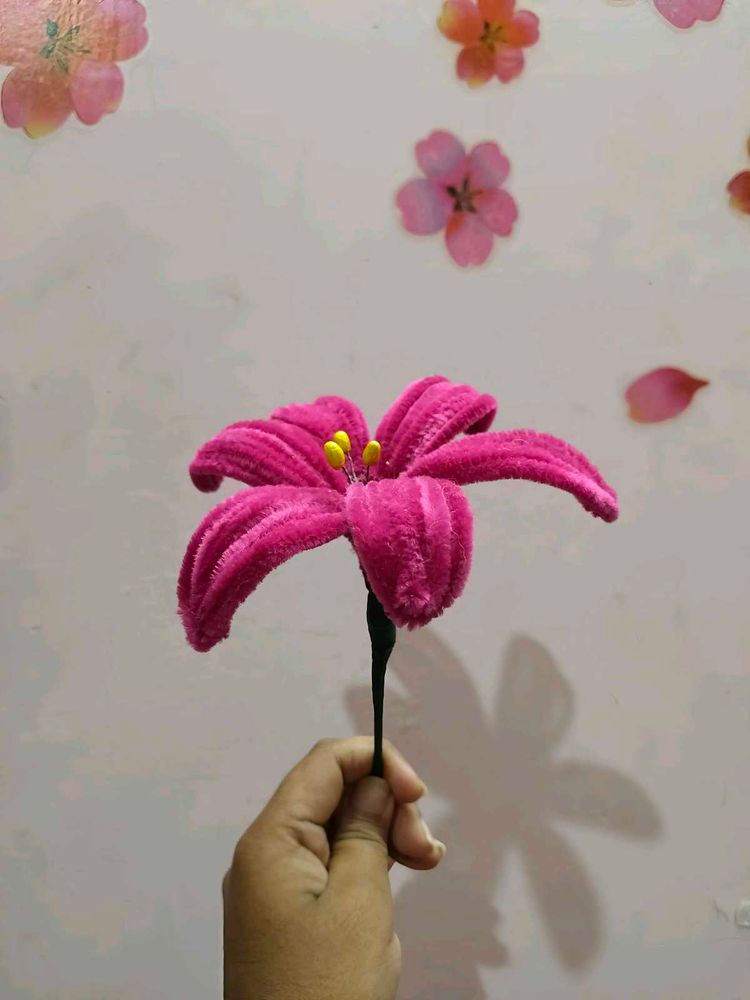 Handcrafted Pipecleaner Lily For Decor Nd Gifting