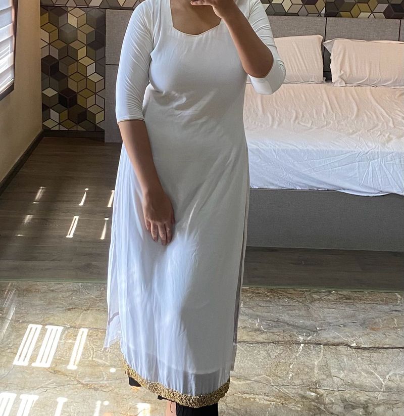 Simple White Kurta