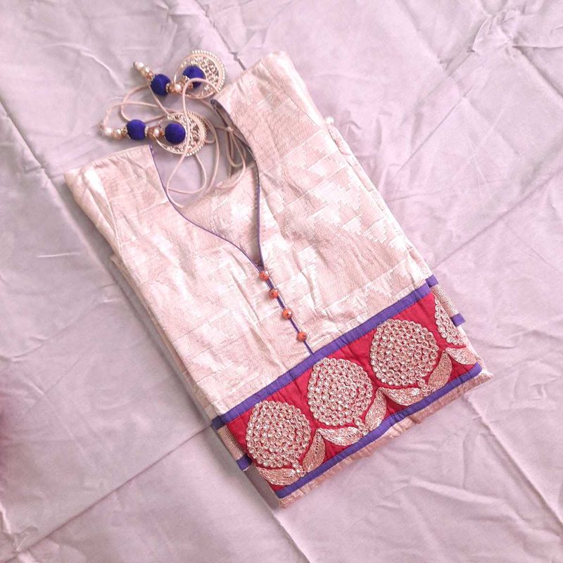 Elegant Golden Embroidered Kurta