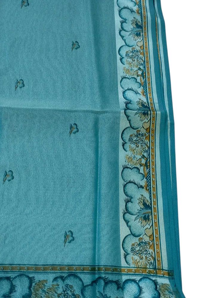 Elephant sea green saree