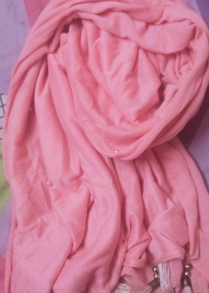 bright pinky peach color stole