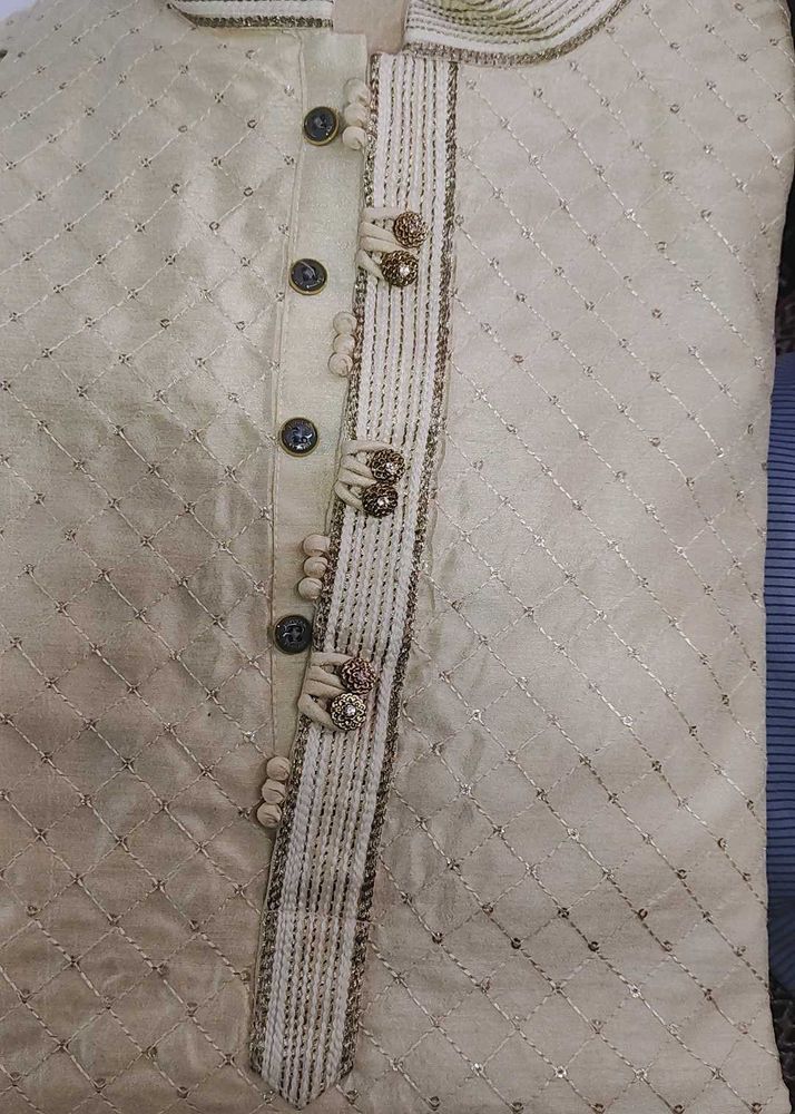 Elegant Cream Sherwani