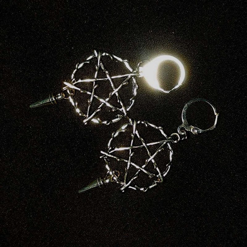 Pentagram Spike Earrings