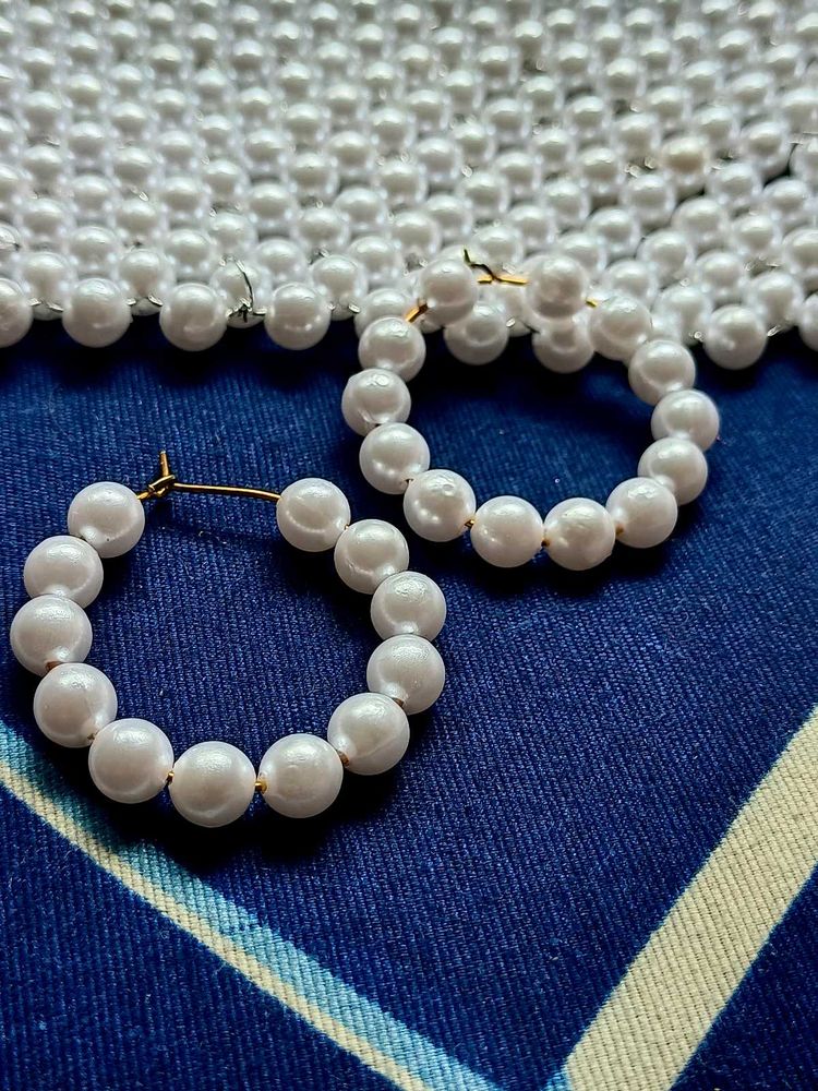 Pearl Hoop Earrings