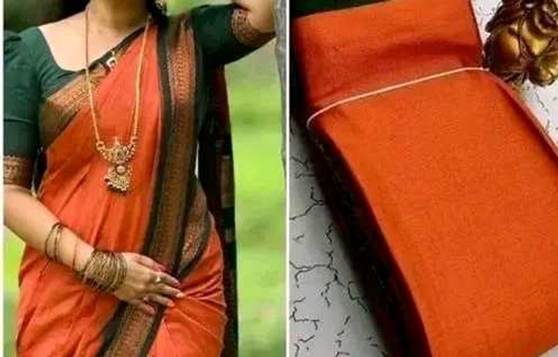 Elegant Orange Saree