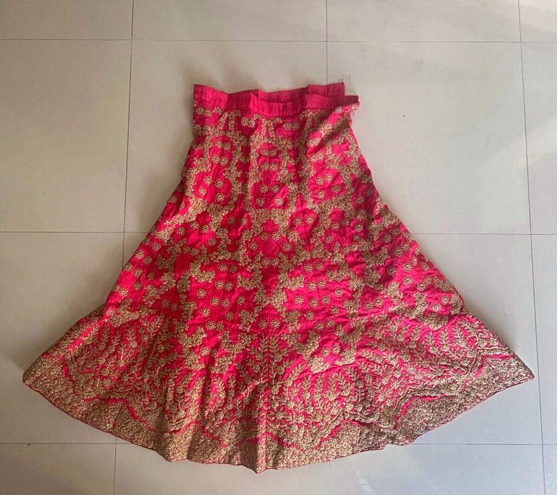 Embroidery And Diamond Work Bride Lehnga