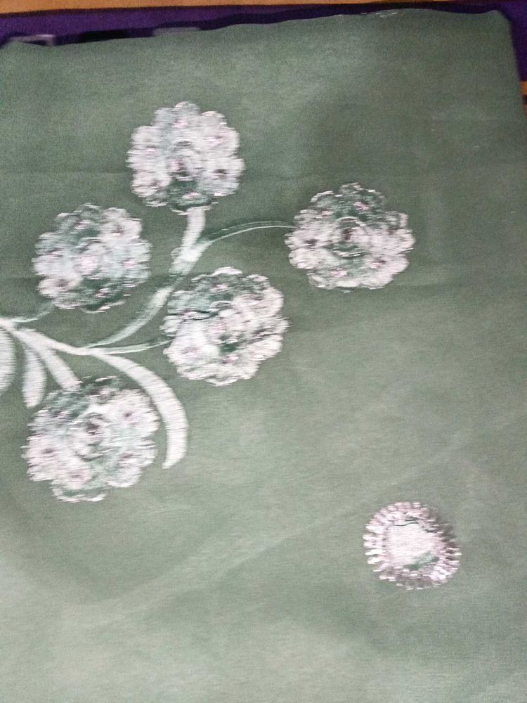 Green Floral Dupatta