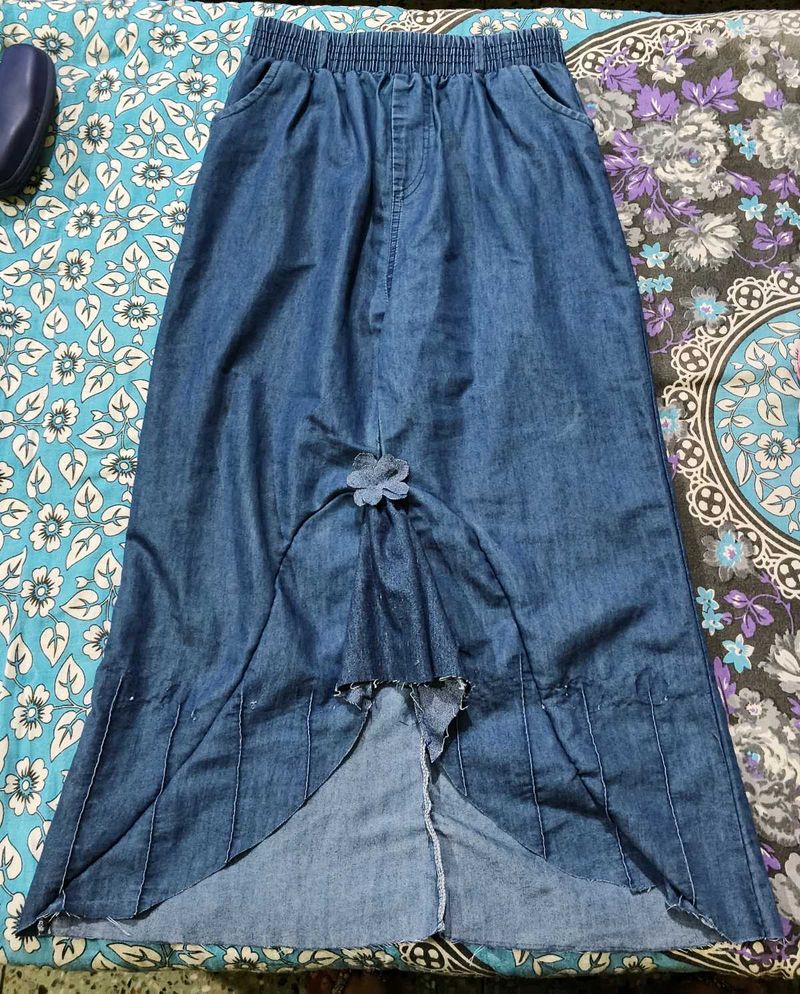 Denim Maxi Skirt
