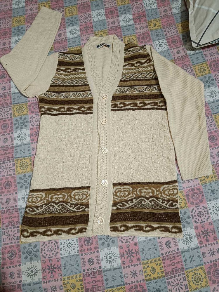 Patterned Knit Cardigan