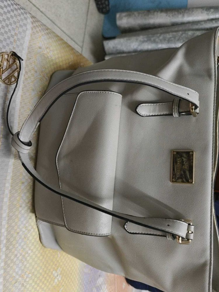 Branded Van Hussain Cream Handbag