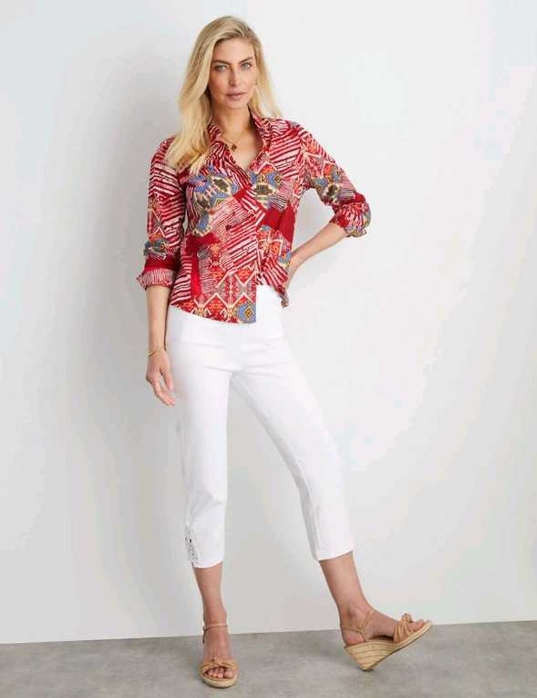 Printed Button Down Shirt