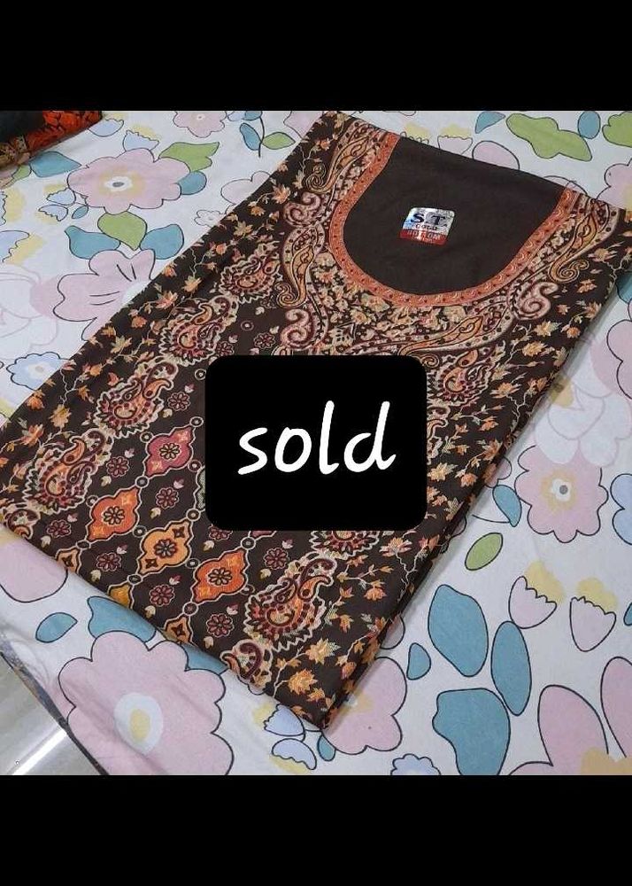 Sold Now. Pashmina Woollen Suit Coffee Brown Color