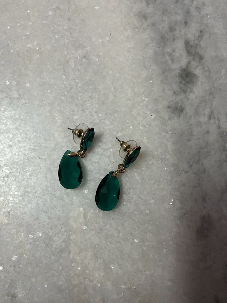New Green Drop Earrings
