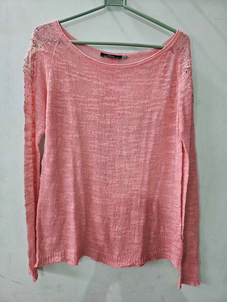 Coral Knit Top