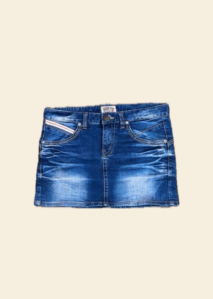 🫧𓇼y2k vintage 85 denim skirt*ੈ✩‧₊˚🎐