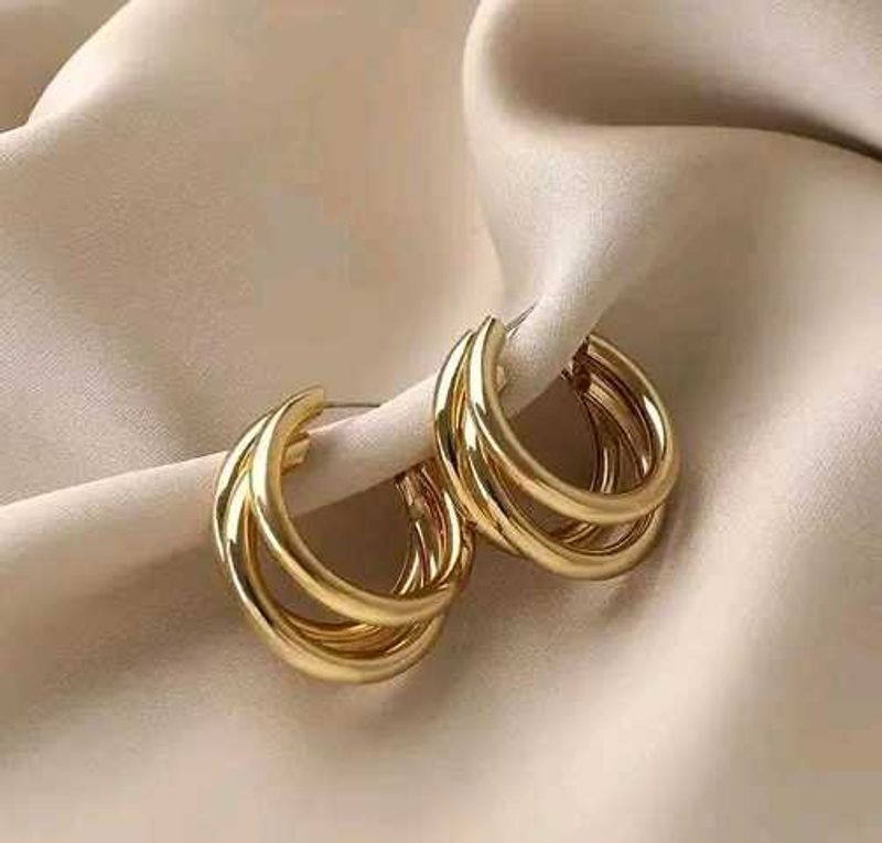 3 Layer Half Hoop Earrings