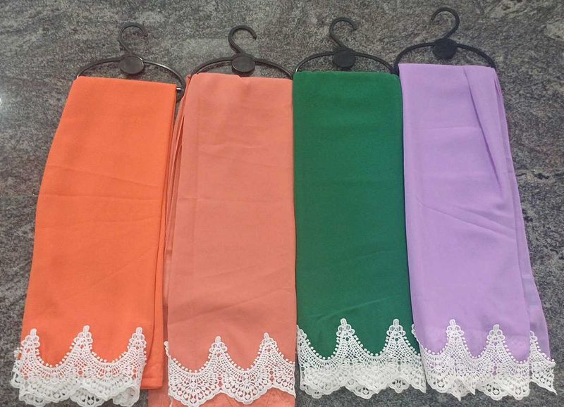 Premium White Lace Scarf Collection