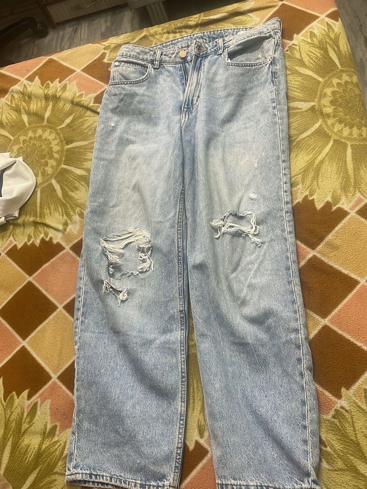 Ripped Light Wash Jeans