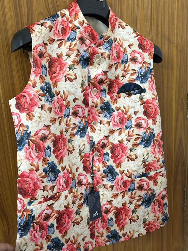 Floral Jawahar Jacket For Men