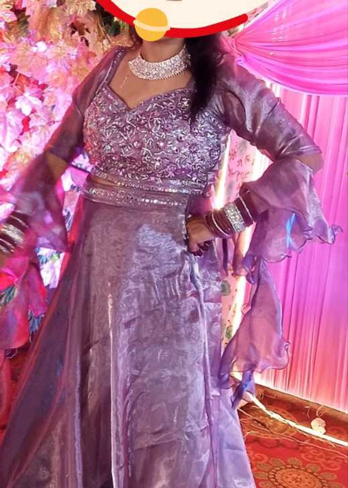Gorgeous Sequin and Organza Western Lenhga