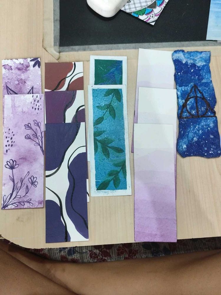 Handmade Watercolor Bookmarks