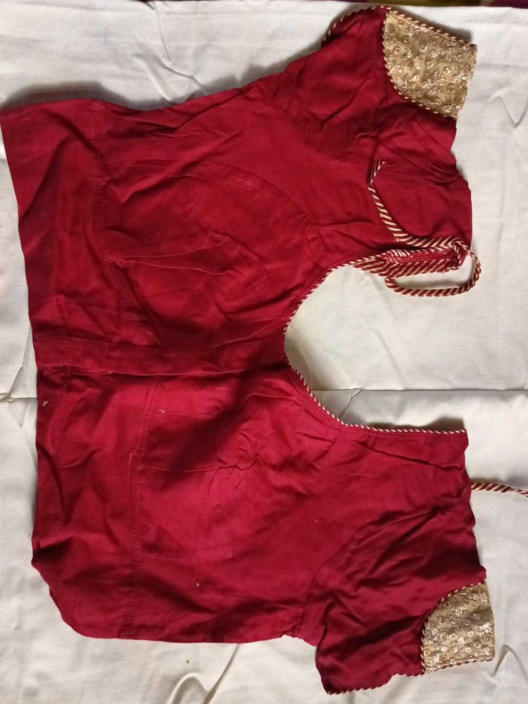 Red &amp; Gold Blouse