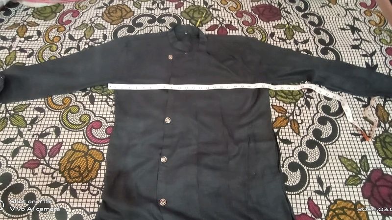 Men Black Kurta