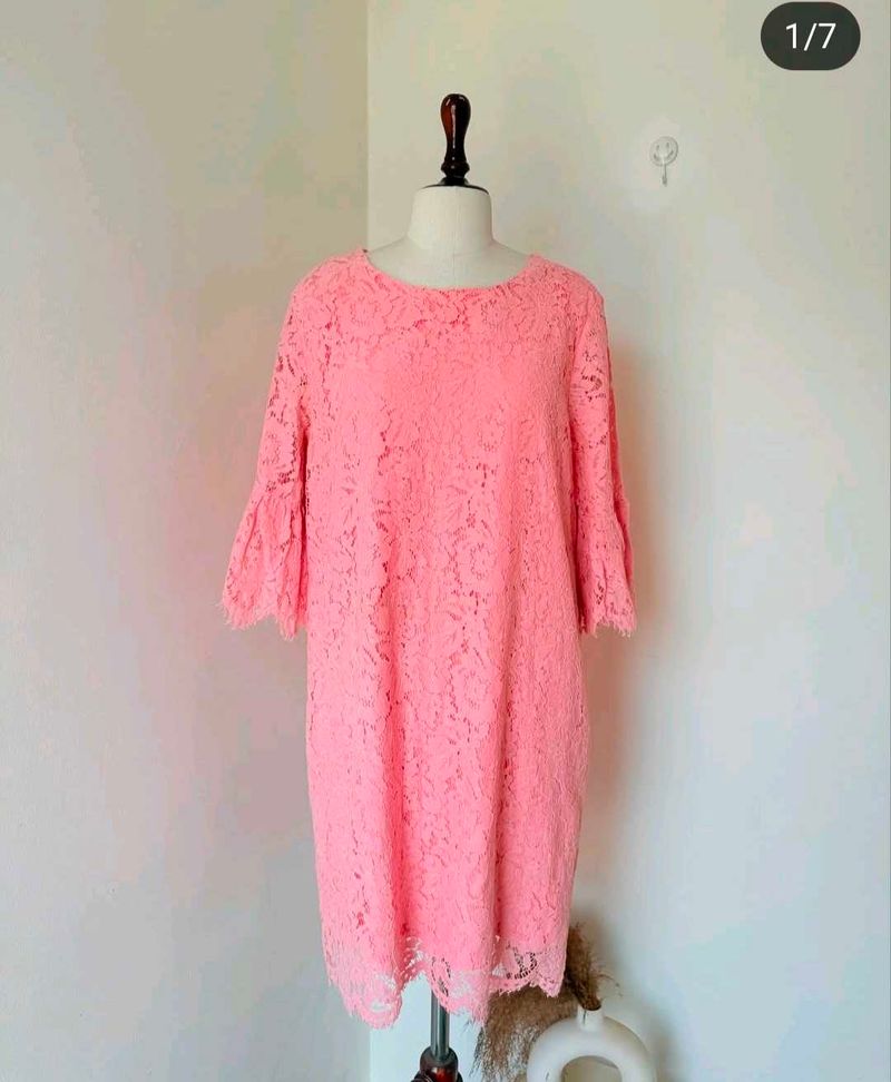Pink Lace Dress